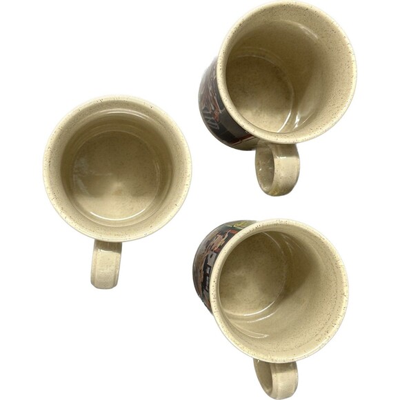 Watkins Almanac stoneware Coffee Mugs made in England 1935, 1936, 1955 Set of 3 - Picture 4 of 5